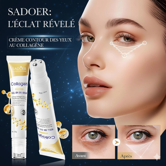 Crème Contour des Yeux au Collagène SADOER - Roll-On Anti-Fatigue