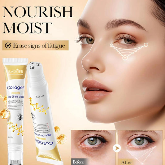 Crème Contour des Yeux au Collagène SADOER - Roll-On Anti-Fatigue