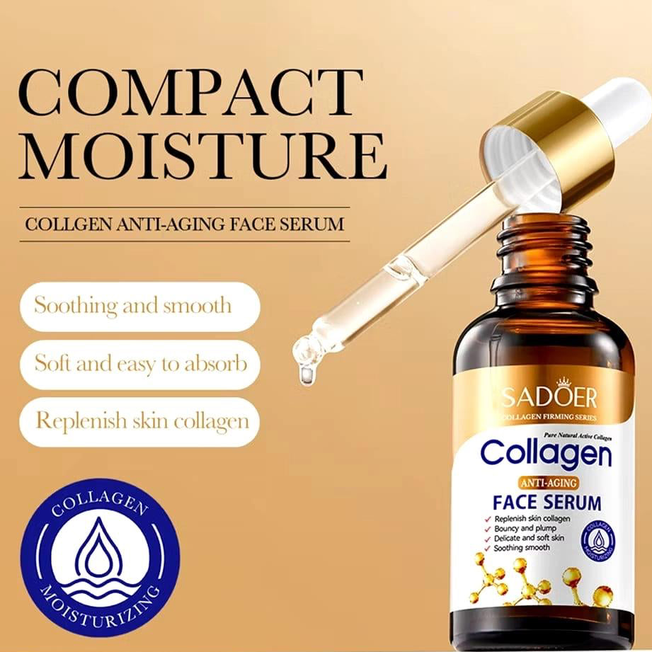 SADOER : Sérum Facial Anti-Âge au Collagène - Hydratation & Fermeté Compacte