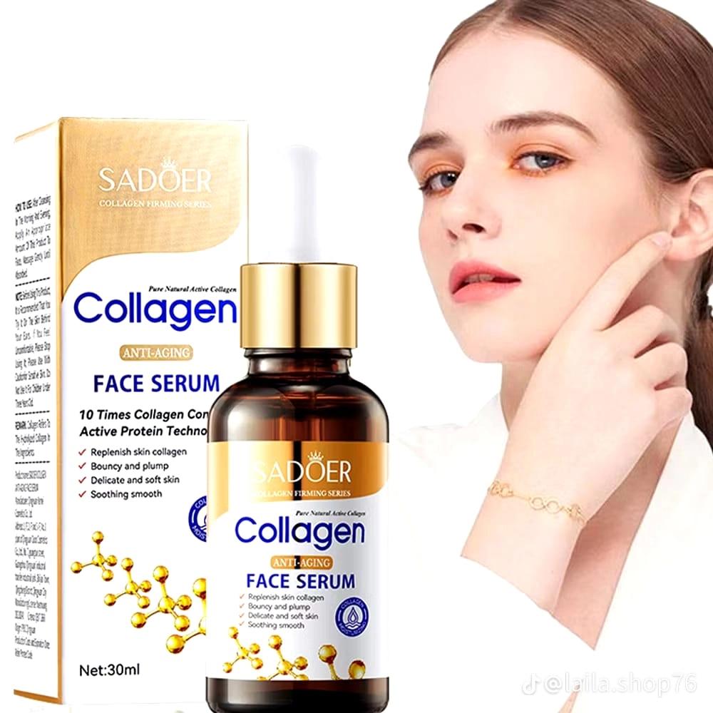 SADOER : Sérum Facial Anti-Âge au Collagène - Hydratation & Fermeté Compacte